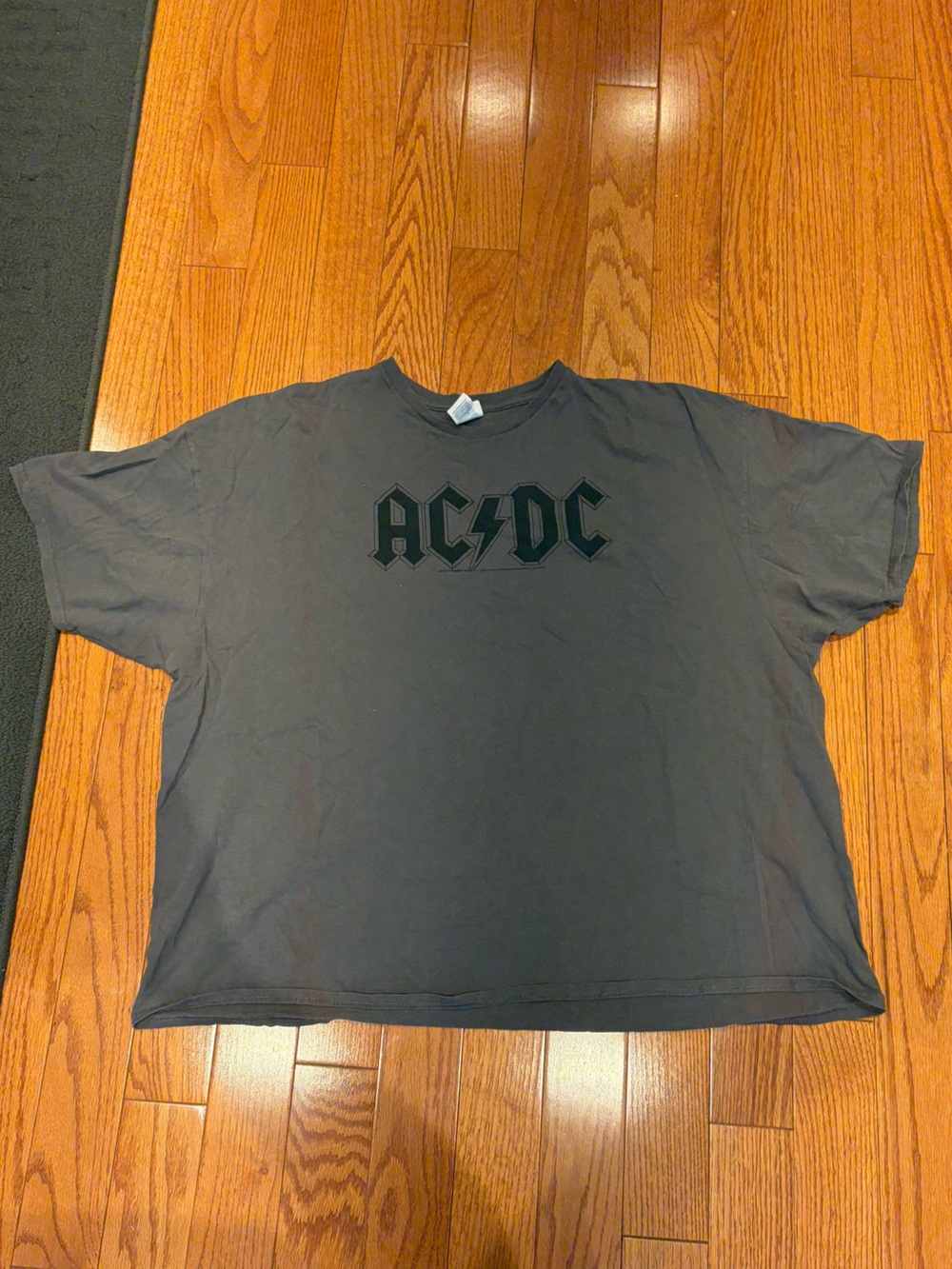 Big and Tall AC/DC Logo Black Graphic T-Shirt - Men's Casual Tee 4 XL